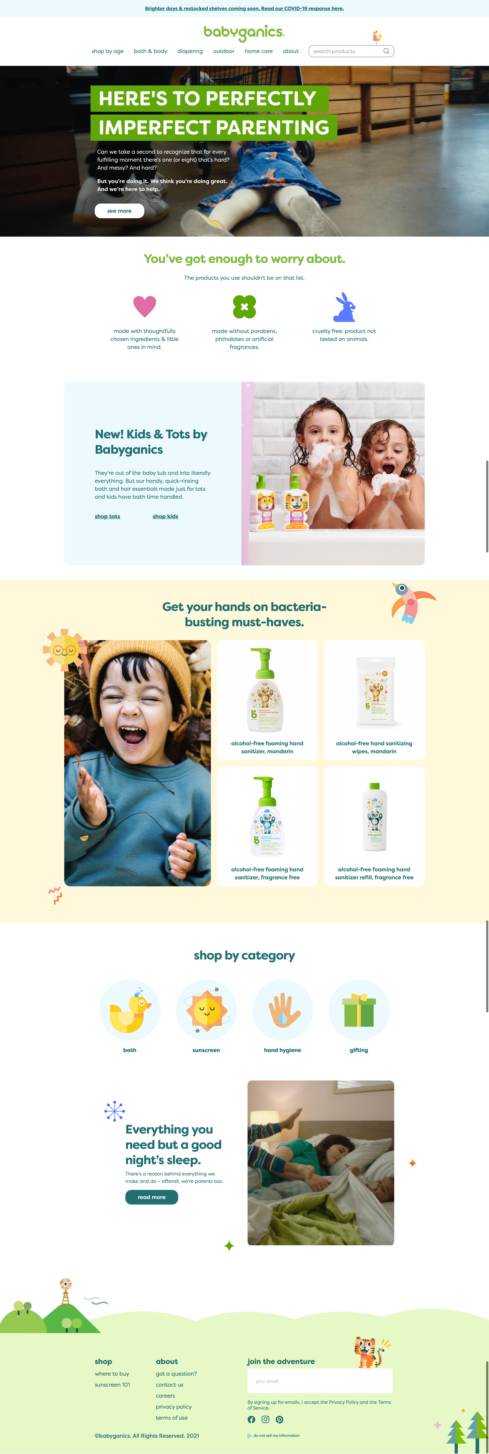 babyganics homepage