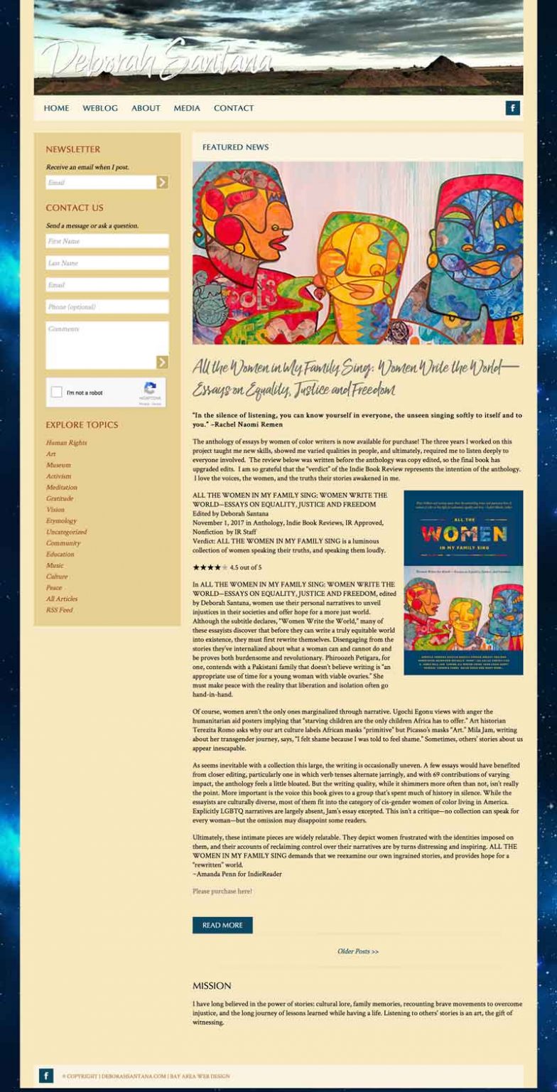 Deborah Santana Website Screenshot