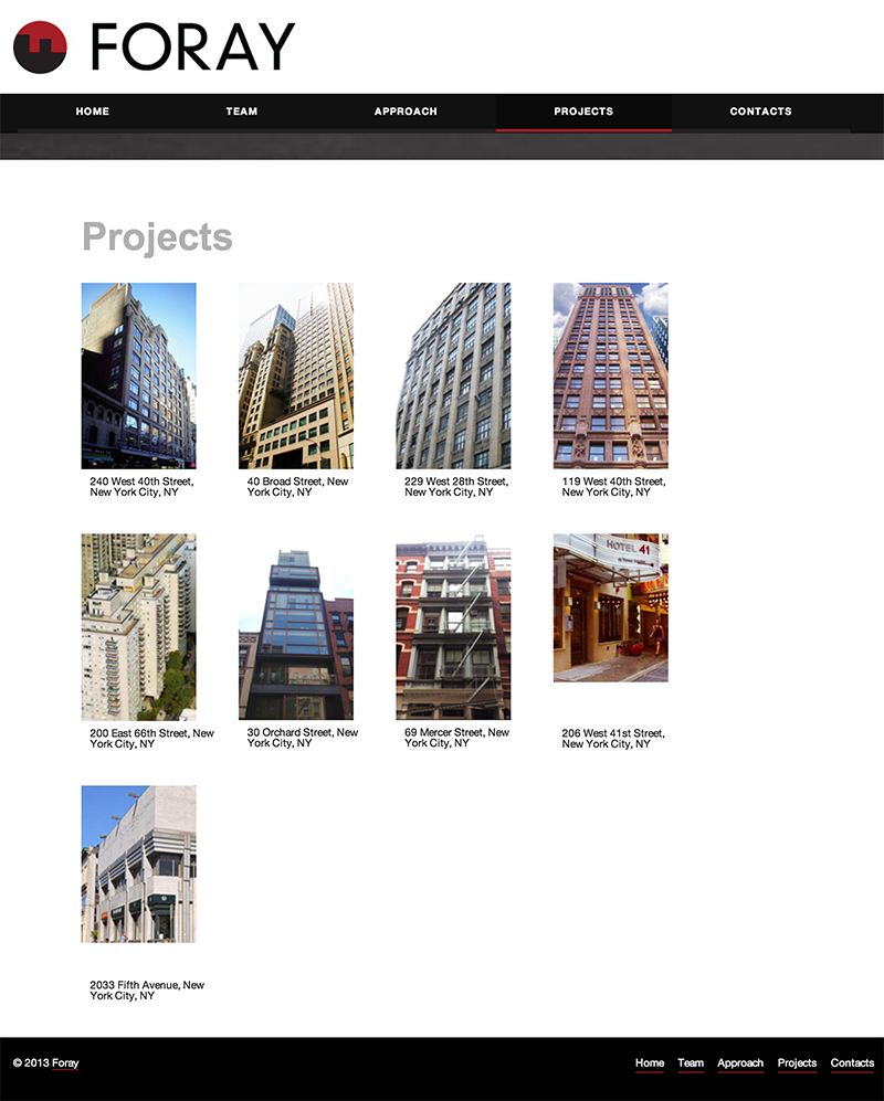 Foray Real Estate Website Screenshot