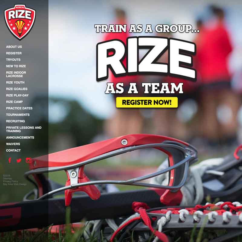 NorCal Rize Website Screenshot
