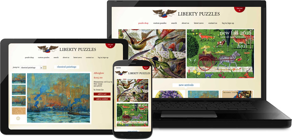 Liberty Puzzles website screenshot